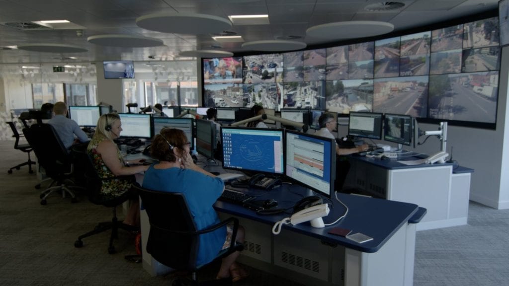 A photo of a careline control center