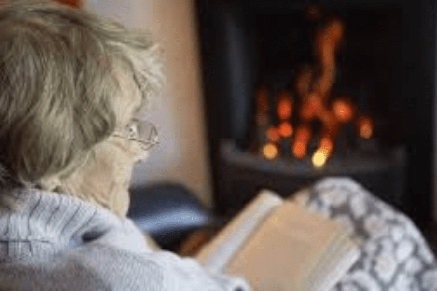 woman living in warm room