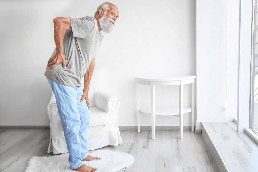 Standing by elderly