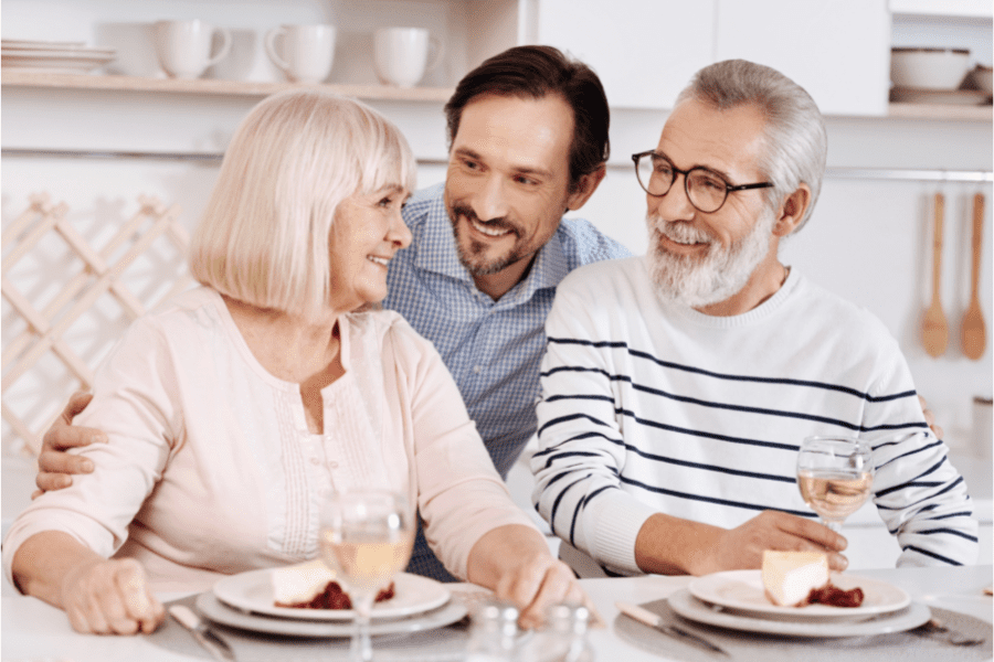 caring elderly parents
