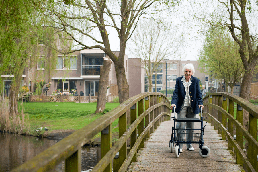 independent elderly woman