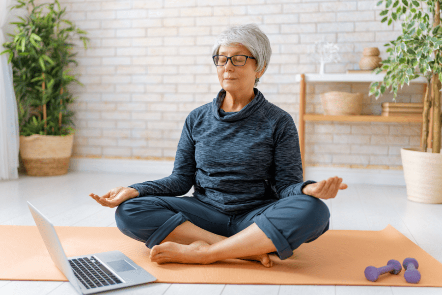 yoga by elderly